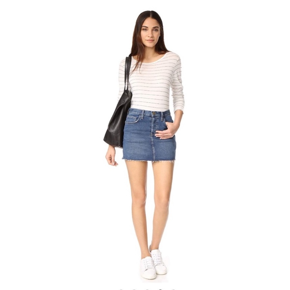 Current/Elliott Reese Mini cut-off skirt